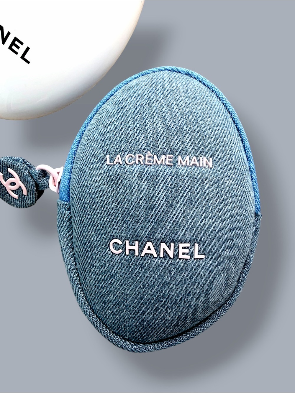 Chanel La Crème Main 50 mL + Blue Denim Pouch with Boxes